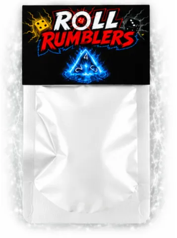 Starter Pack blanc Roll Rumblers avec D6, D4 et cartes de jeu