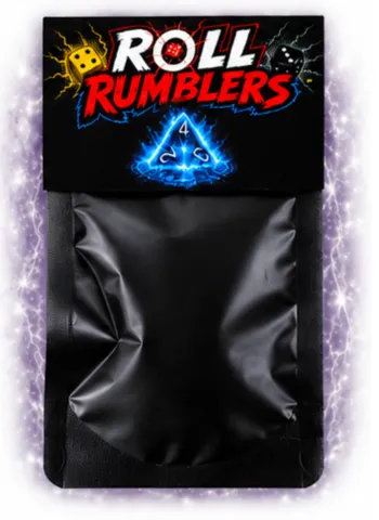 Starter Pack noir Roll Rumblers avec D6, D4 et cartes de jeu